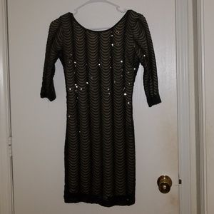 Black sequin dress worn once